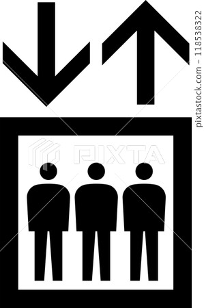 Simple elevator icon/pictogram illustration 118538322