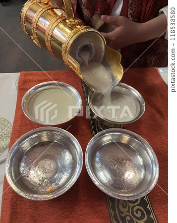 Mongolian Drink: Chai Milk Tea 118538580