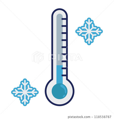 Thermometer of cold for measure temperature winter Thermometer of cold for measure temperature winter.Vector illustration Thermometer of cold for measure temperature winter Thermometer of cold for measure temperature winter.Vector illustration 118538787