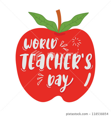 Red hand drawn apple shape cartoon teachers day vector Red hand drawn apple shape cartoon teachers day vector 118538854