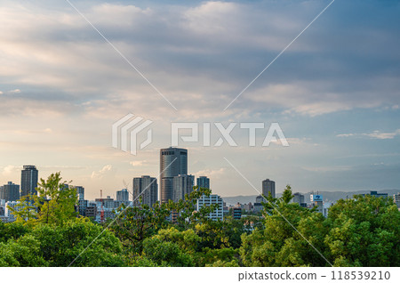 View of OAP Tower from Osaka Castle 118539210