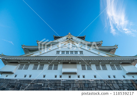 Osaka Castle castle tower evening view Osaka Castle castle tower evening view 118539217