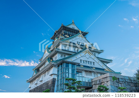 Osaka Castle castle tower evening view Osaka Castle castle tower evening view 118539223