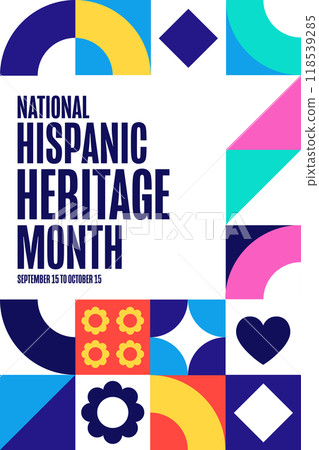 National Hispanic Heritage Month. September 15 to October 15. Holiday concept. Template for 118539285