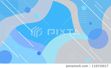 具有藍色和灰色曲線的抽象背景材料 118539817