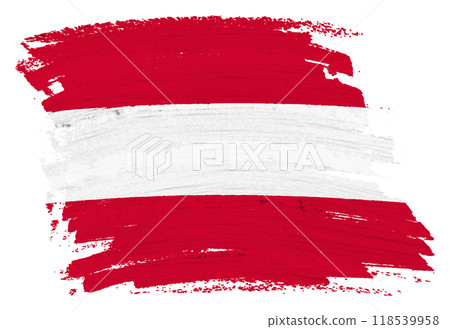 Austria flag paint splash brushstroke Austria flag paint splash brushstroke 118539958
