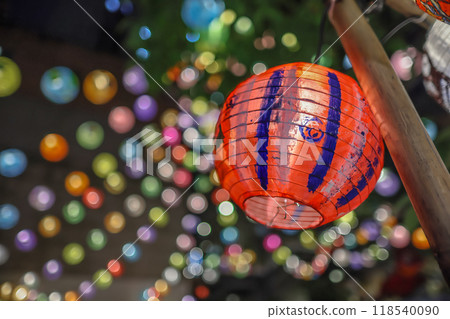 Sept 13 2024 close up paper Lanterns at Blue House, wan chai Sept 13 2024 close up paper Lanterns at Blue House, wan chai 118540090