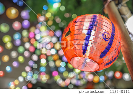 Sept 13 2024 close up paper Lanterns at Blue House, wan chai 118540111