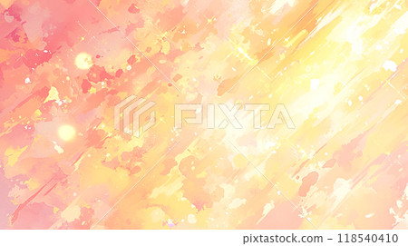 Watercolor illustration background of abstract pattern like sparkling sunset sky 118540410