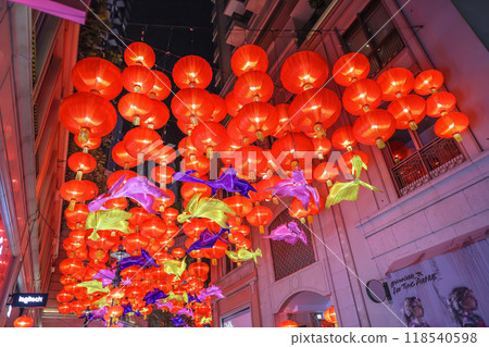 Sept 13 2024 Mid-Autumn Festival, Lee Tung Avenue at wan chai, hk Sept 13 2024 Mid-Autumn Festival, Lee Tung Avenue at wan chai, hk 118540598