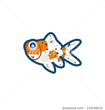 Illustration of a cute goldfish (Yanagi Demekin) Illustration of a cute goldfish (Yanagi Demekin) 118540616