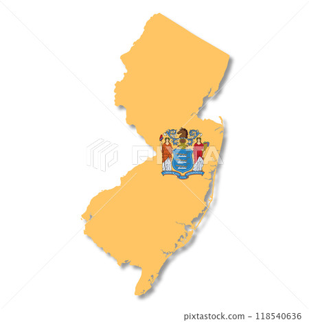 New Jersey State Flag Map New Jersey State Flag Map 118540636