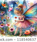 Forest fairy and flowers 118540637