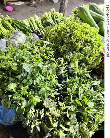 Herbs at a Thai market 118540641