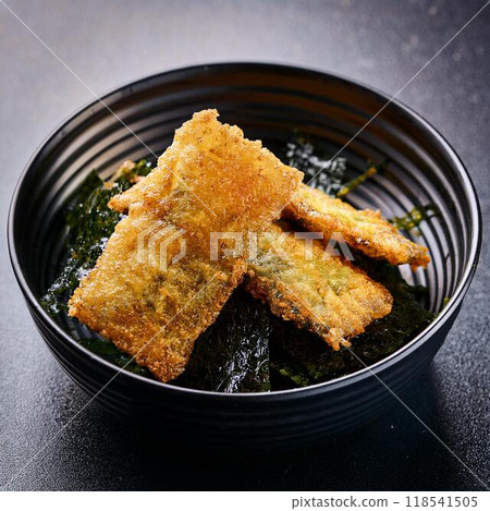 Delicious fried wakasagi (smelt) 118541505