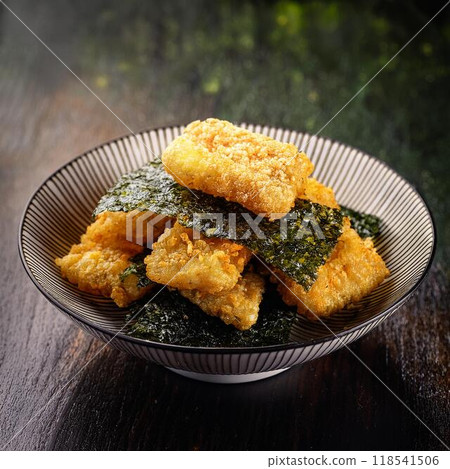 Delicious fried wakasagi (smelt) 118541506