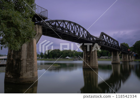 The Bridge on the River Kwai, Kanchanaburi, Thailand The Bridge on the River Kwai, Kanchanaburi, Thailand 118542334