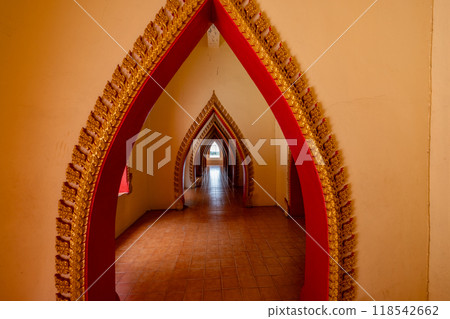 Inside the pagoda of Wat Tham Sua, Kanchanaburi, Thailand 118542662