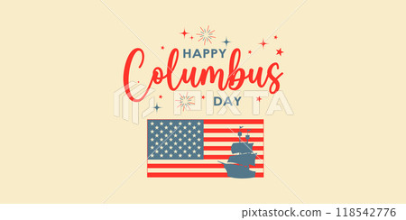 Happy Colombus day vector Culture vector background illustration. International day for banner, backdrop, poster, merchandise, cover 118542776