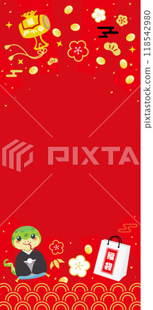 Background illustration of the New Year's sale for the year of the snake Background illustration of the New Year's sale for the year of the snake 118542980