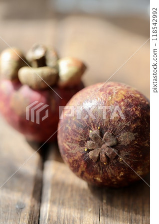 Mangosteen bottom petals Tropical fruit 118542992