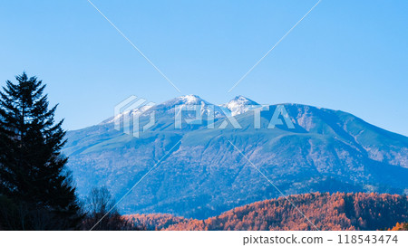 Mt. Norikura seen from Nomugi Pass (Autumn) 118543474