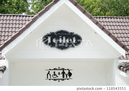 Toilet room, service point sign Toilet room, service point sign 118543551