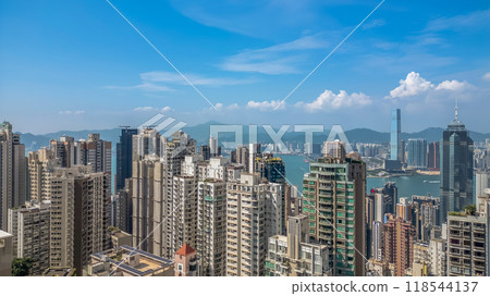 the mid level of HK residential district, Central Aug 24 2024 118544137