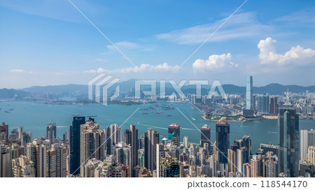 the mid level of HK residential district, Central Aug 24 2024 118544170