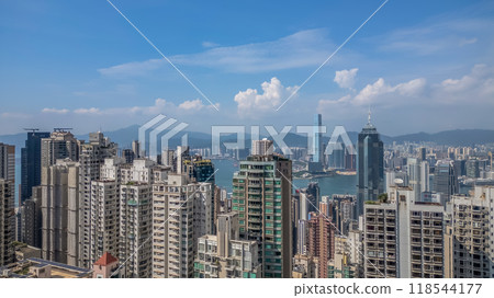 the mid level of HK residential district, Central Aug 24 2024 the mid level of HK residential district, Central Aug 24 2024 118544177