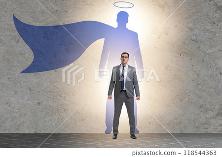 Businessman in the alter ego concept Businessman in the alter ego concept 118544363