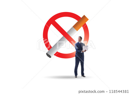 Anti smoking concept with antismoking logo 118544381