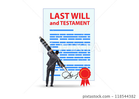 Last will and testament legal concept Last will and testament legal concept 118544382
