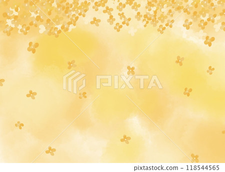 水彩風格桂花背景圖 水彩風格桂花背景圖 118544565
