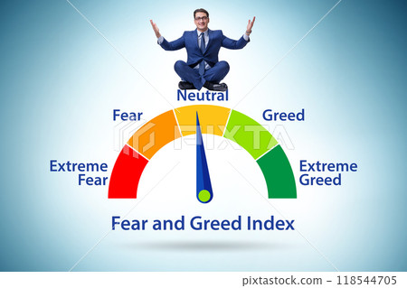 Fear and greed investor behaviour concept 118544705