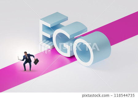Ego personality concept with businessman Ego personality concept with businessman 118544735