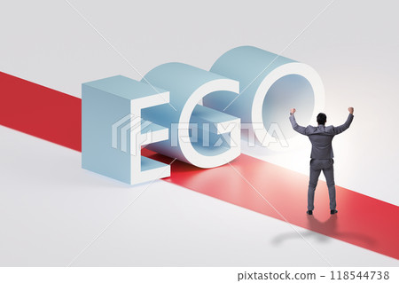 Ego personality concept with businessman Ego personality concept with businessman 118544738