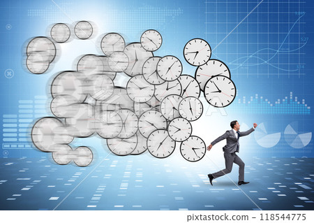 Time stress management concept with businessman 118544775