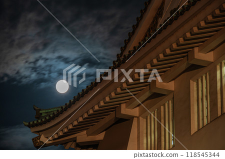 晚上的大阪城天守閣 118545344