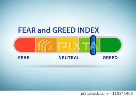 Fear and greed investor behaviour concept 118545409