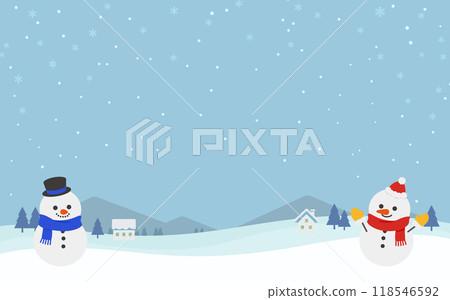 雪人背景圖 118546592