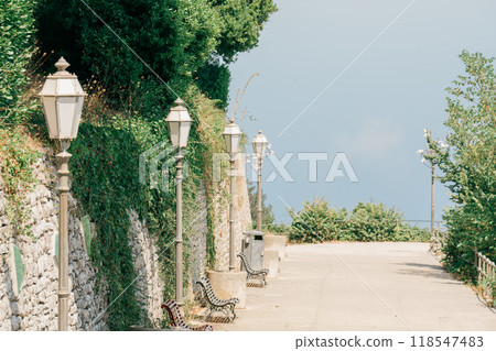 綠樹環繞的意大利小路 118547483