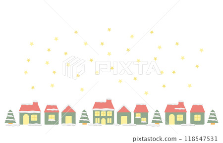 冬季城市景觀聖誕節插畫素材 118547531