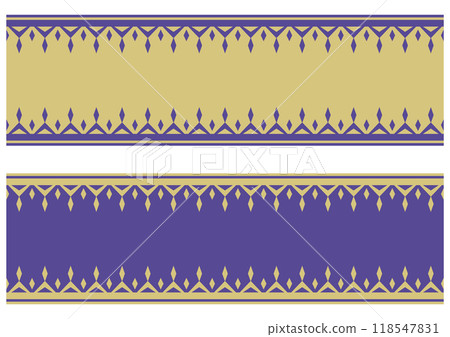 Indian style decorative border set. Vector data. 118547831