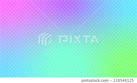 Rainbow bright gradient polka dot texture - background material for pop banners etc. - 16:9 118548125