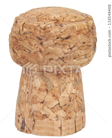 champagne vintage wine cork isolated on the white champagne vintage wine cork isolated on the white 118548408