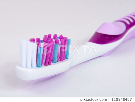 One toothbrush for healthcare on the white background One toothbrush for healthcare on the white background 118548497