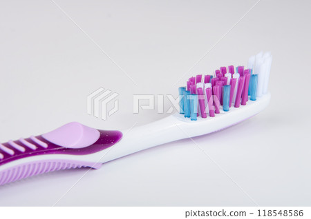 One toothbrush for healthcare on the white background 118548586