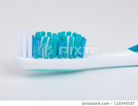 One toothbrush for healthcare on the white background 118548587