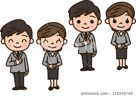 Men and women in suits 118548789